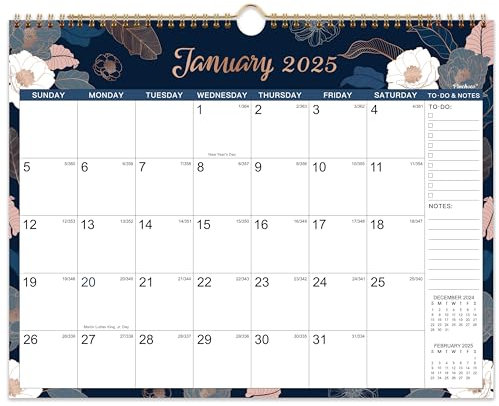 Wandkalender 2024, blaue und weiße Linie