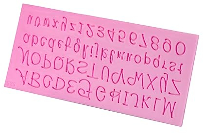 KICHOUSE Plantilla De Carta Digital Molde De Silicona para Hornear Letras Molde para Fondant Letras para Decoración De Tartas y Pasteles