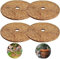 Cozlly Lot de 4 Tapis en Coco 30cm, Paillis D'anneau de Plante Protector Mats, Disque de Paillage en Coco, Protection Contre le Gel des Plantes en Pot, Flower Pot Matpour la Maison, L'hôtel, le Jardin