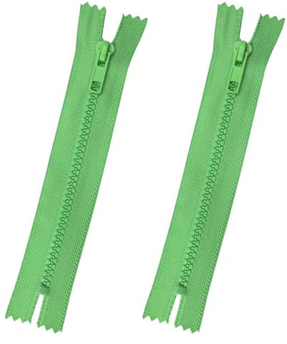 HENGBIRD 2 pezzi #5 15 cm giacca separante cerniere per cappotti da cucito, giacca con cerniera verde in plastica cerniere a forma di cerniera Bulk Tailor utensili da cucito per indumenti/borse