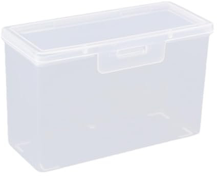Transparente Visitenkartenbox, Visitenkartenetui | Visitenkartenbox, rechteckig, transparent, für Desktop-Computer, Organizer mit Schnalle