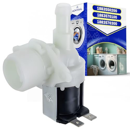 Elettrovalvola Lavatrice e Lavastoviglie con 1 Uscite a 90° con Codice Originale 1886740200 1883570100 1883550200 per Beko 41014222 per Candy - Garanzia di 10 Anni - MONTERAL