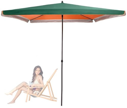 DLAZUM Balkonschirm, quadratischer Gartenschirm, Sonnenschirm für den Außenbereich, Sonnenschutzdach, Strandschirm für Terrasse, Garten, Pool, Hinterhof,300x300cm