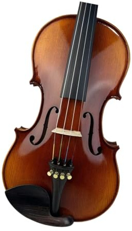 Violine für Erwachsene, handbemalt, Boden und Seiten, Massivholz, Saiteninstrument in voller Größe (1/8)
