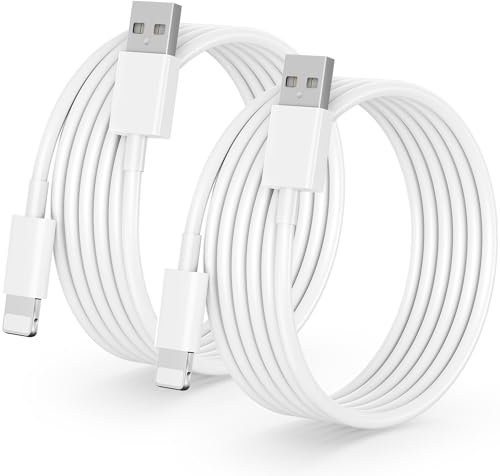 Cable USB-A a Lightnings CarPlay para iPhone 14 13 12 11 Pro Max SE XS XR X 8 7 6 Plus, Apples iPad 1-9 Generación, iPad Pro/Air(1-3)/Mini(1-5), Airpods, Cable Carga Rapida para Auto CarPlay 3A 1M