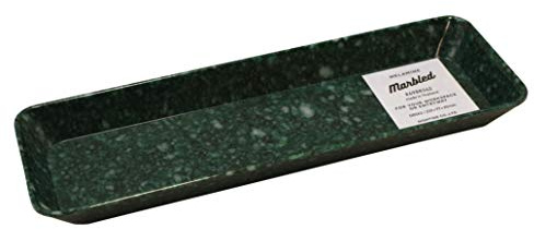 HighTide Melamine Marbled Desk Tray: pen tray / 9 in. x 3 in. x 1 in. (Dark Green)