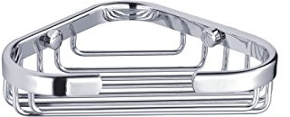 Clasico Stainless Steel Small Bathroom Corner Basket