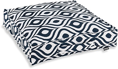H.O.C.K. Pinamar Outdoor Kissen inkl. Füllung Sitzkissen Hocker (50x50x10cm (Matratzenkissen), Navy-blau)