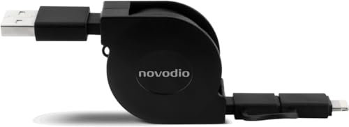 Novodio Extend - Câble de Charge/synchronisation rétractable Lightning/Micro-USB