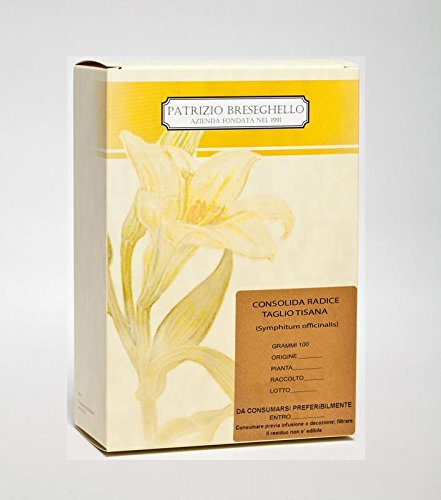 Patrizio Breseghello - Consolida Radice Taglio Tisana 100 g, Consolida Radice 100% Naturale, Per Infusi e Tisane alle Erbe Officinali