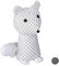 Relaxdays Butoir Renard, Tampon pour Porte décoratif, Se Tient Droit, rempli, intérieur, 1 kg Blanc, Polyester, Sable, Weiß, 25 x 17,5 x 12 cm