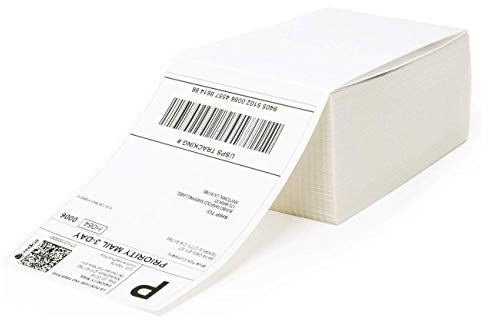 NETUM Thermo-Etiketten für Versand, 10,2 x 15,2 cm, Weiß, perforiert, mit Permanentkleber (500 Aufkleber)