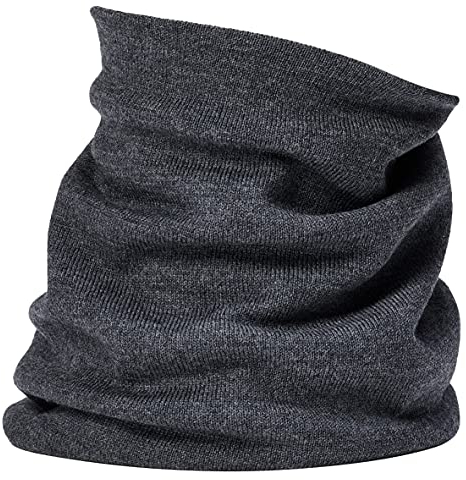 Enter the Complex® Weicher Merino Schlauchschal, Loop Schal, Damen und Herren, Halswärmer, 100% Merino Wolle, Atmungsaktiv, Anthrazit
