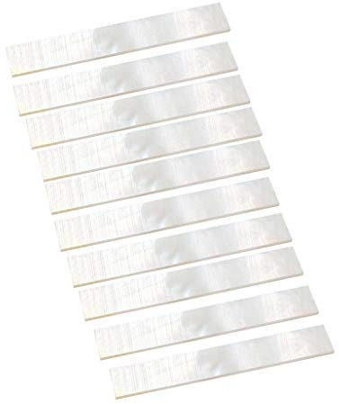 Alnicov 10 pièces matériel d'incrustation blanc nacre coquille vierge feuille pour les pièces de la touche de guitare 43 * 7 * 1.2mm