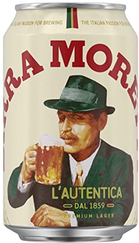 Birra Moretti Lager Beer 24 x 330ml Cans