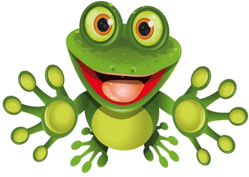 tradercat autoaufkleber lustig Funny Frosch, Aufkleber Badezimmer, Aufkleber Auto Motorrad Roller Laptop Koffer Kühlschrank Badezimmer Dekoration Aufkleber mülltonne wetterfest (15x10cm)