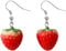 Erdbeer Ohrringe Süße Damen Favor Sweet Fruit Design Accessoires rot Nützlich und praktisch