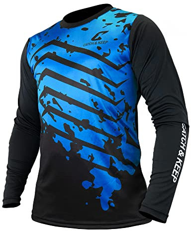 CATCH & KEEP Torwarttrikot Blue Protection I Torwarttrikot Herren & Damen I Torwarttrikot Kinder mit Polsterungen an den Ellbogen I Atmungsaktives Material I Gr. XXL