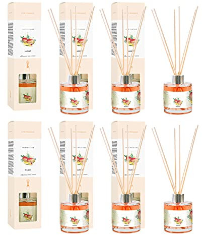 PACK6ABIENDADOR CON AROMA,MIKADO AMBIENTADOR PREMIUM 130ml MANGO(PLUS HOME)