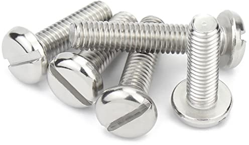 CONPHERON Rundkopf Schlitzschrauben Edelstahl Maschinenschrauben Befestigung Werkzeug M2×10mm, 100 Stück