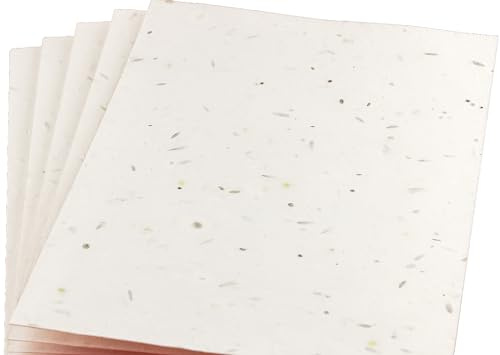 25 A4 Plantable Seed Paper Sheets – 250gsm White Wildflower Recycled Card (210mm x 297mm) – Eco-Friendly for Invitations & Crafts