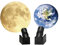 F Fityle Erde Mond Projektionslampe, USB Projektor Licht, 3D Mond Erde Projektion Led Lampe, 2 In 1 Projektor Erde Mond Lampe, Kreative Atmosphäre Nachtlampe für Schlafzimmer, ERD- und Mondlinse