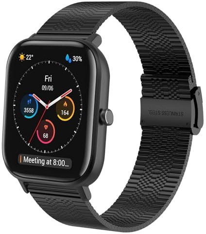 Cinturino Amazfit in Acciaio Inossidabile per GTS 4, GTS 4 Mini, GTS 2 Mini, GTS 2, GTS 3