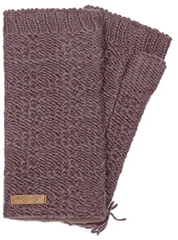 Damen Gestrickte Pulswärmer Modell Lenna Rosenholz 4512
