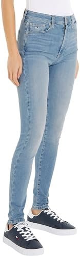 Tommy Jeans Damen Jeans Hose Sylvia Skinny Fit, Blau (Denim Light), 29W/28L