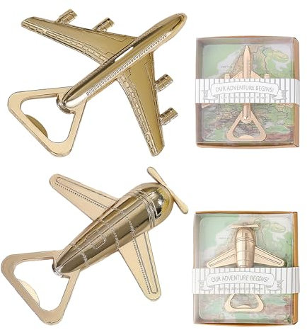 2 Pieces of Airplane Bottle Openers, Beer and Beverage Bottle Openers, Creative Gifts, Birthday Gifts, Pilot Gifts, Gifts for Airplane Lovers