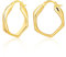 Gold Ohrringe Kleine Creolen Damen, Kleine Sechseckige Ohrringe Gedrehte Creolen Sterling Silber Ohrringe Geometrie Creolen Kleine Breite Creolen Ohrringe Schmuckgeschenke Damen Mädchen