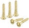 sourcing map Wood Screws M1.6 x 8mm Slotted Round Head Brass Self-Tapping Screw WoodWorking Screw 60 Pcs