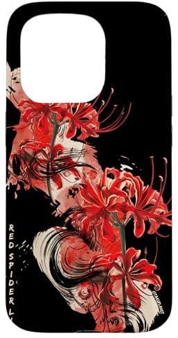 Hülle für iPhone 15 Pro Retro Spinnenlilie in Japan Soft Grunge Pastell Goth Ästhetik