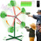 M&LD Rotating Shooting Games Toys with 42 Inch Auto-reset Target 20 Foam Darts 2 Toy Guns for Nerf Target Game for Boys Age 3-12 Years Old Christmas Birthday Gifts Green