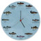 speecheese Deutsche Fischarten Wanduhr aus Glas Uhr mit Fischen aus Deutschen Gewässern witzige Idee für Angler als Deko für das Vereinsheim, die Garage oder den Keller