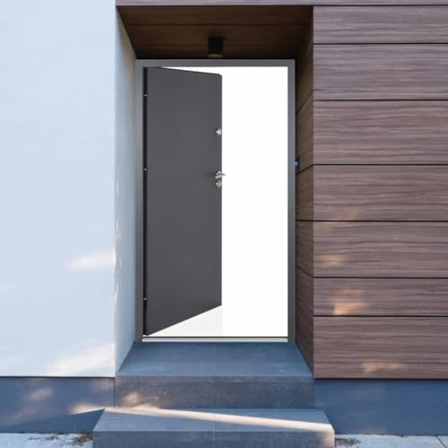 AJJHUUKI Hardware-Artikel Haustür Anthrazit 90x200 cm Aluminium