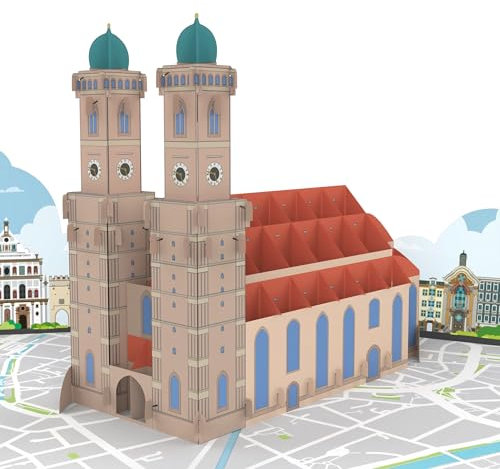 MOKIO® Pop-Up Karte – Münchner Frauenkirche – 3D Geburtstagskarte für einen Bayern Urlaub, München Grußkarte zum Geburtstag