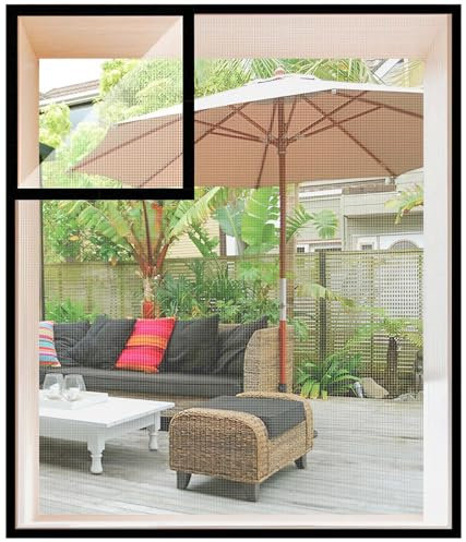 Zanzariera magnetica, rete for finestra, zanzariera trasparente, protezione for finestra for gatti, rete for finestra for tenere lontani gli insetti, senza perforazione, facile da installare, con nast