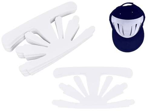 Anlising 30PCS Baseballkappen Einsätze Former, Hut Innere Unterstützung, Baseballkappeneinsatz Hut, Hut Innenstütze Baseball, Baseballkappen Innenfutter, Cap Halter, für Kappe Innenfutter (Weiß)