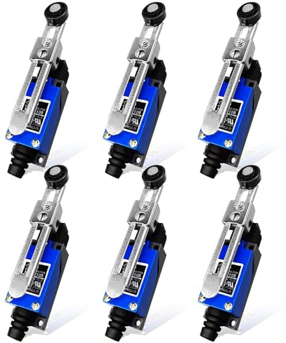 WIYETY 6 pezzi di interruttori di fine corsa regolabili: interruttore di fine corsa regolabile, ME-8108 Limit switch auto-reset, interruttore di fine corsa 250 V AC NC-NO CNC Mill Router Plasma