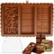 3 in 1 Deep Silicone Chocolate Bar Moulds with Spatula, Big and Thick Chocolate Mould Reusable Molds Kit for DIY Baking Candy Ice Cube Maker
