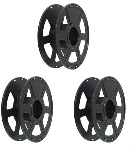 MeevrgR Empty Cable Reel Drum for Organizing Cables, Christmas Lights & Wire - Plastic Organizer for Ethernet Cables, 7x6x5cm Black(3)