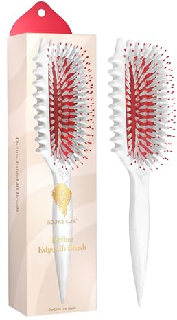 Bounce Curl Define EdgeLift Brush Brosse pour cheveux bouclés, pour définir et séparer les cheveux ondulés et bouclés, cerise