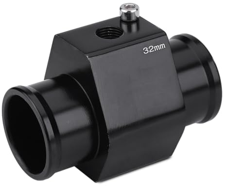 Sorandy Adattatore per Sensore Temperatura Acqua da 28 Mm, Giunto Termico in Lega di Alluminio, Raccordo per Tubo Flessibile con Morsetti Regolabili con Sensore Manometro, Ideale per la Messa a (32