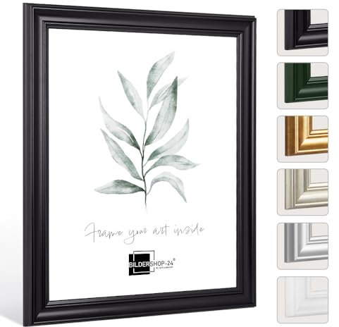 Bildershop-24 Bilderrahmen Vintage Retro Barockrahmen Athen 40x50cm Schwarz (matt)