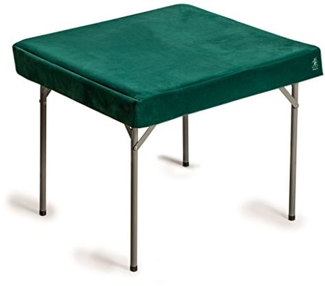 Yellow Mountain Imports professionelle grüne quadratische Tischdecke - Perfekt für Kartenspiele, Mahjong, Dominos, Brettspiele - 88,5 x 88,5 Zentimeter