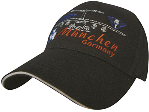 Fan-O-Menal Baseballcap mit Einstickung - Flughafen München Airbus - 68039 schwarz