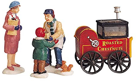 LEMAX Construisez votre chariot de figurines de village et marrons grillés 10x6x5,5 cm