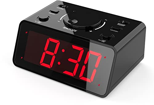 KWANWA Recordable Message Dual Alarm Clock Reminder with 15s Voice Recorder and 1.2 LED Numbers Display, Portable Design, Battery Operated