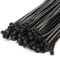 100x Strong Quality Black Cable Ties 160mm x 2.5mm- Heavy Duty Heat & Cold Resistant Zip Ties